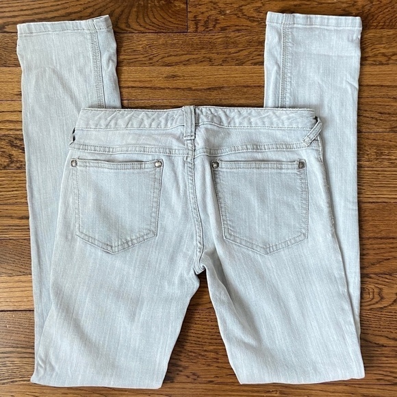 FREE PEOPLE | Light Stone Gray Straight Leg Jeans - Picture 2 of 5